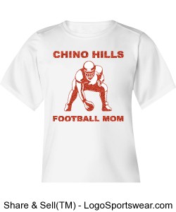 Chino Hills Football Mom Youth B-Dry Core Tee from Badger Design Zoom