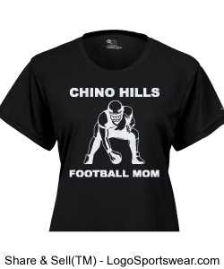 Chino Hills Football Mom Ladies B-Dry Core Tee Design Zoom