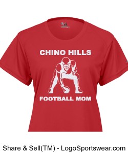 Chino Hills Football Mom Ladies B-Dry Core Tee Design Zoom